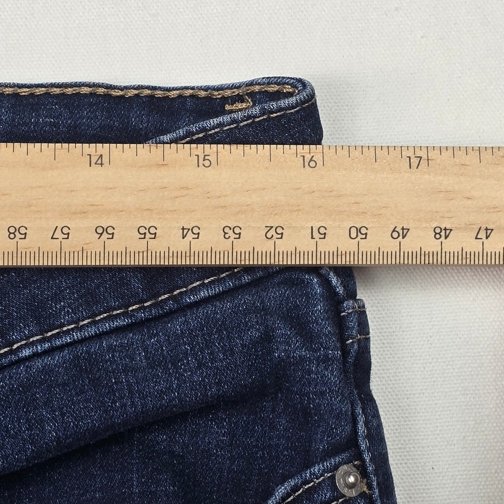 Levis 711 Skinny Jeans Womens 32 Dark Wash Distressed Ripped Denim Mid Rise - Picture 10 of 15